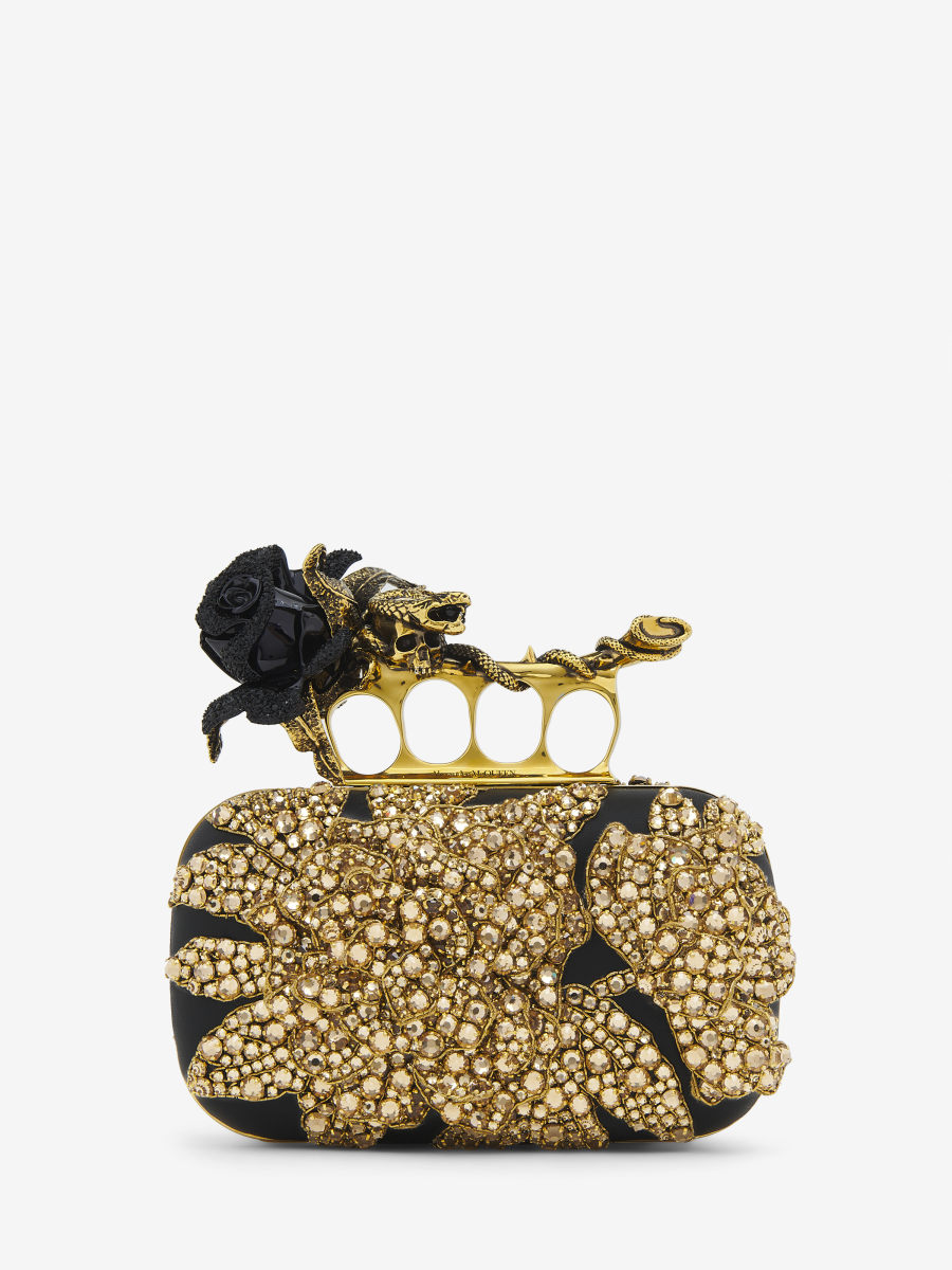 ALEXANDER MCQUEEN - Rose & Snake Knuckle Clutch - Item 835585KR7841050